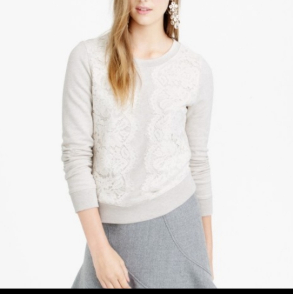 J. Crew Lace sweatshirt - Picture 3 of 6
